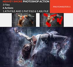 PS动作－烟雾环绕：Heavy Smoke Effect Photoshop Actions